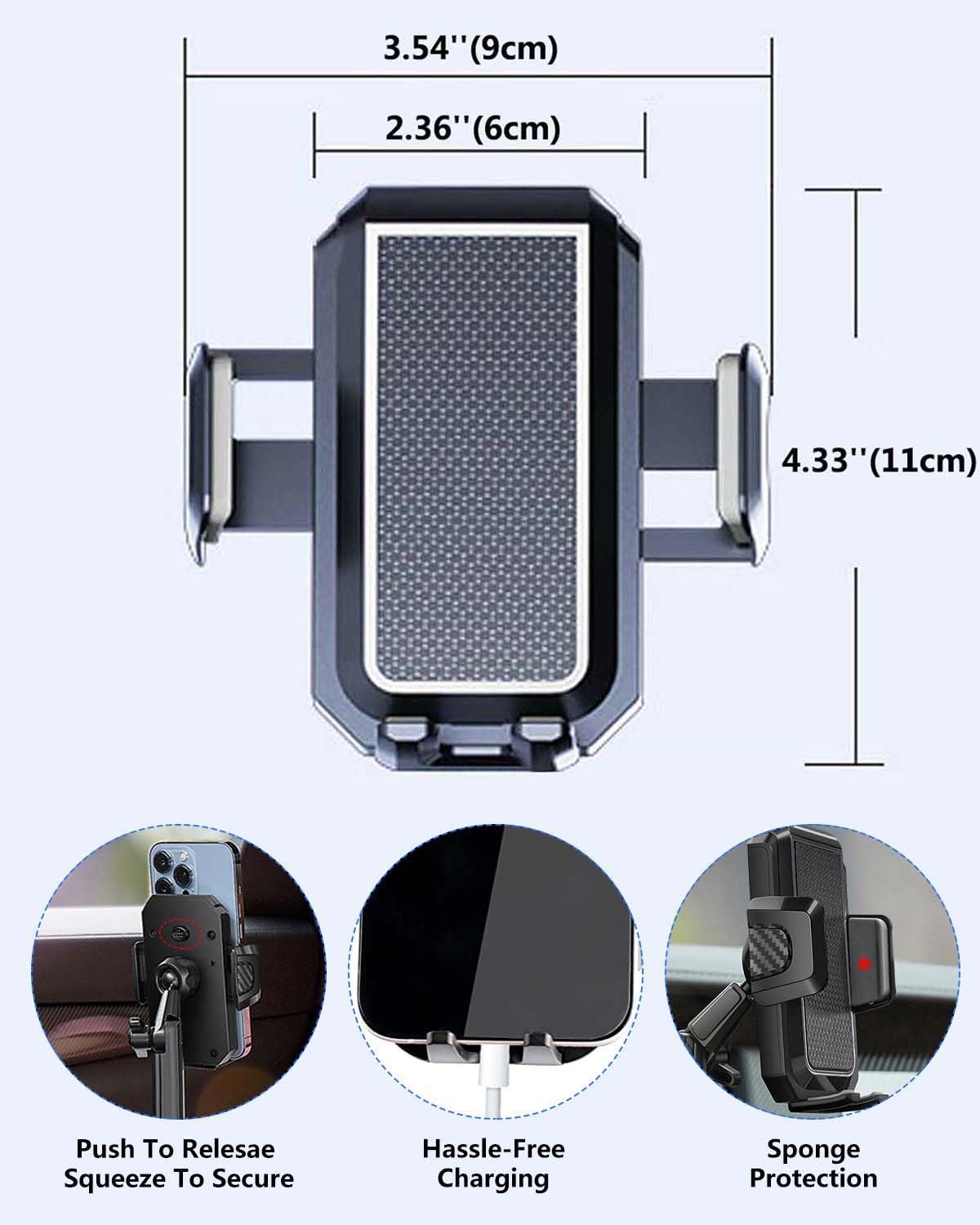 Portabicchieri antiscivolo 2 in 1 montato su veicolo Portabicchieri per auto con rotazione a 360 gradi Supporto per accessori auto multifunzionali  34