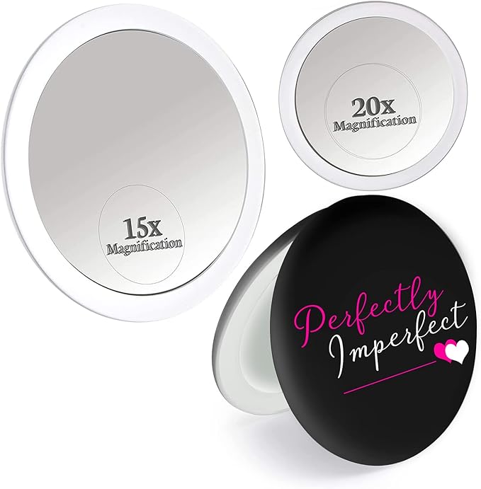 MIRRORVANA 20X & 15X Magnifying Mirror Set Combo with 3