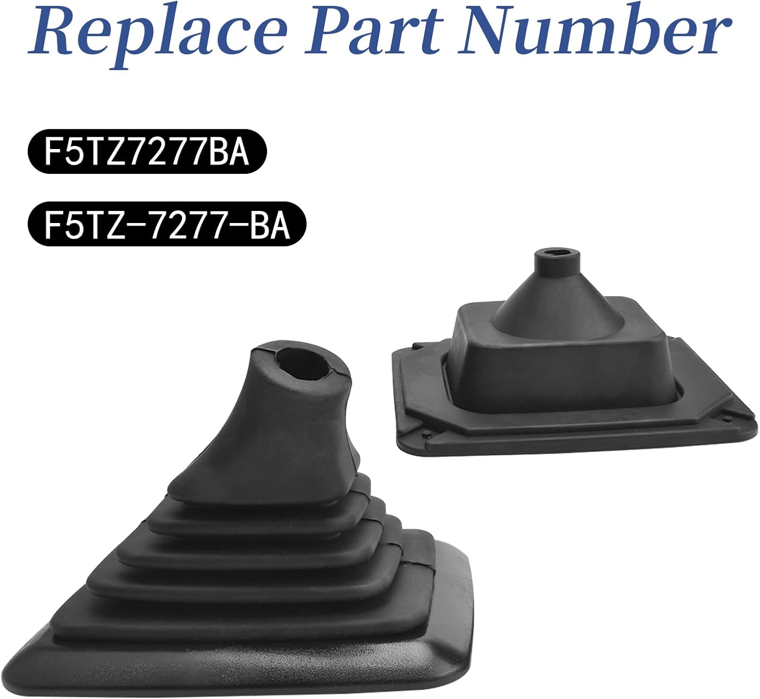 F5TZ-7277-BA Manual Transmission Gear Shift Boots Compatible with Ford F150/ F250/ F350/ Bronco 1990-1997, Gear Shift Lever Rubber Knob Boot Cover Replace OE F5TZ7277BA