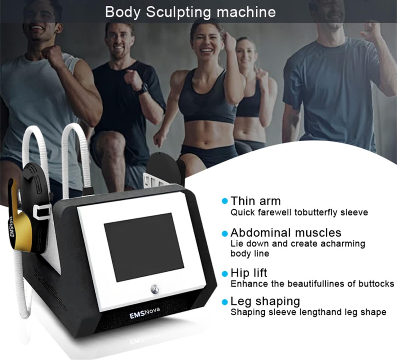 EMSNova 2 Mango Equipo de Entrenamiento Muscular Herramienta de Levantamiento de Glúteos Equipo Auxiliar Fitness sin Ejercicio