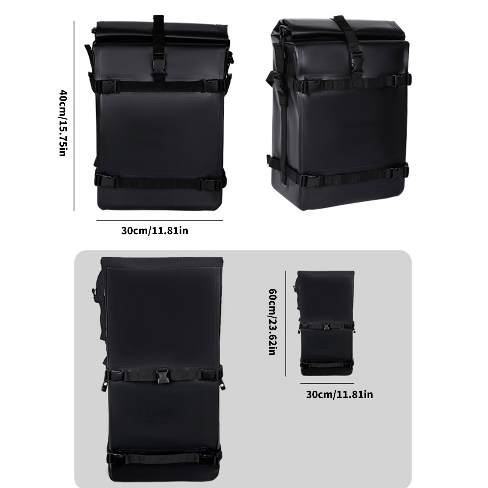 Borsa da manubrio in tessuto resistente Attacca rapidamente la borsa per borse laterali per biciclette capacità per spostamenti quotidiani e ciclismo notturno
