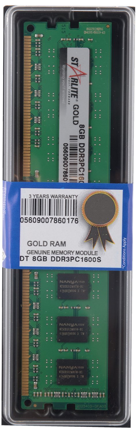 STARLITE PC 1600 Gold 8GB DDR3 RAM for Desktop (Black) (B01GCRC066) Amazon Price History, Amazon Price Tracker