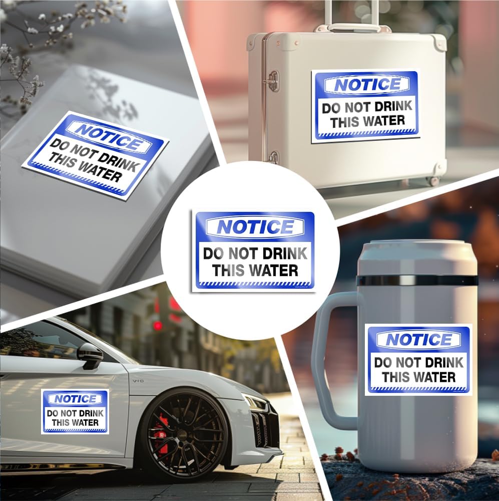 Notice Do Not Drink This Water Sticker - Non-Potable Water Warning