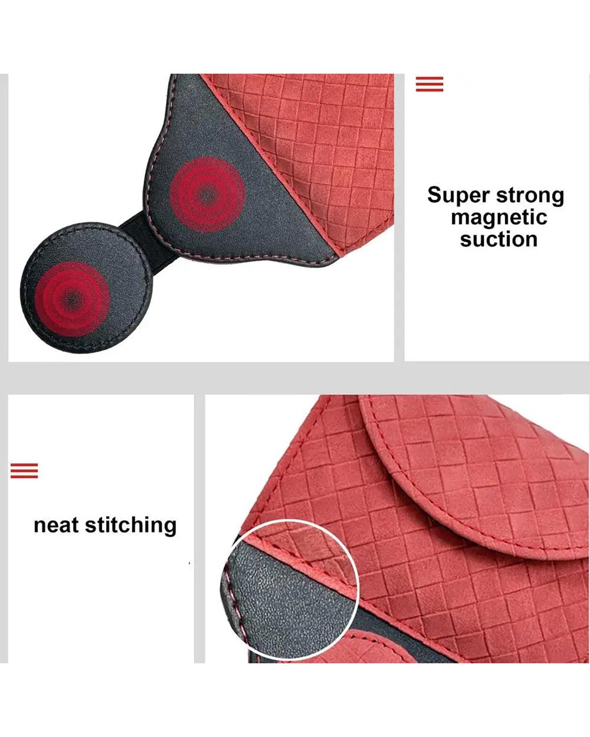 Supporto per Occhiali da Sole, Aletta Parasole per Auto, Supporto per Occhiali da Sole, Clip per Occhiali da Vista per Auto, Universale, (Nero)