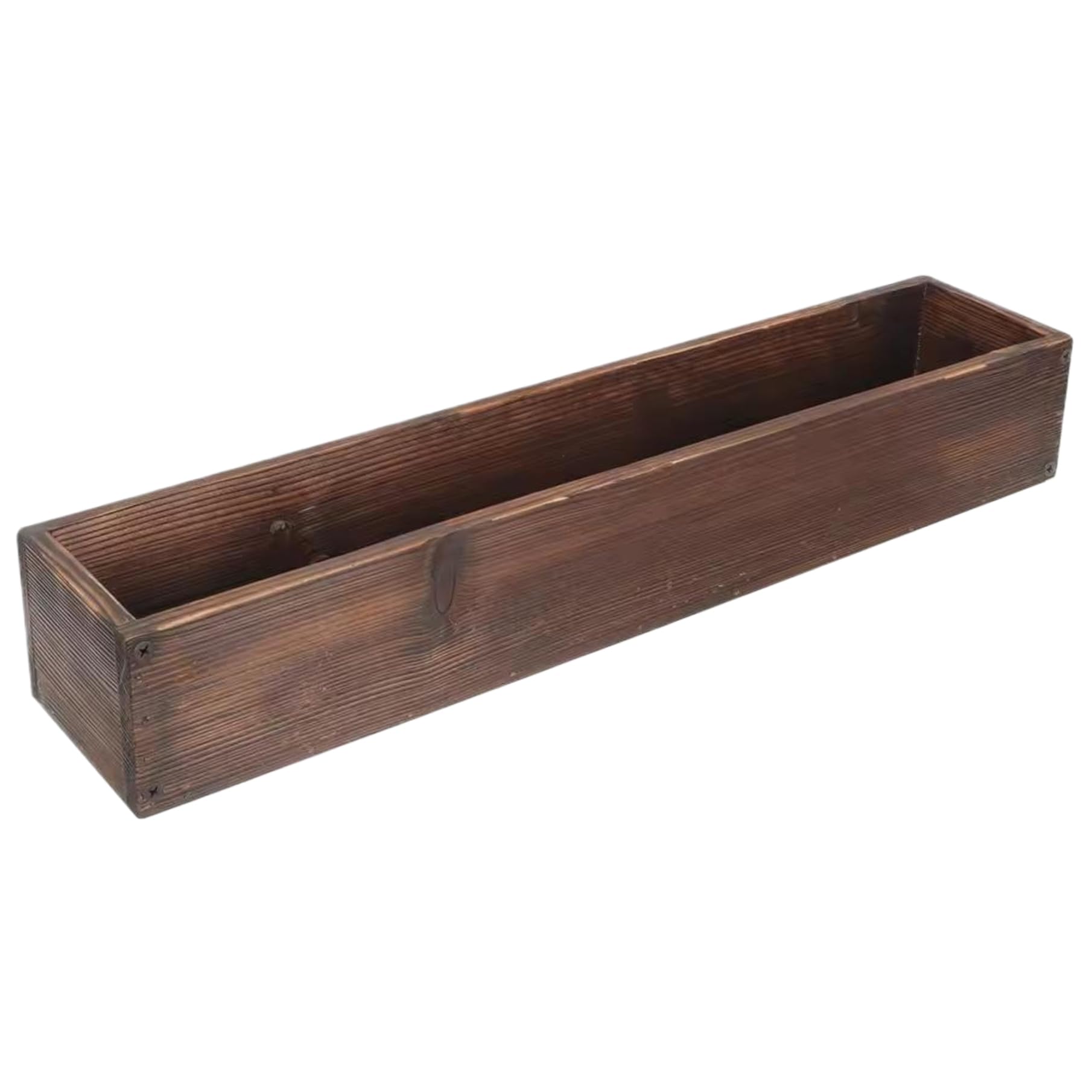 Faroby Wooden Planter Box, 19.7x4x2.8 Rectangular Wood Flower Container, Succulent Flower Pot for Farmhouse