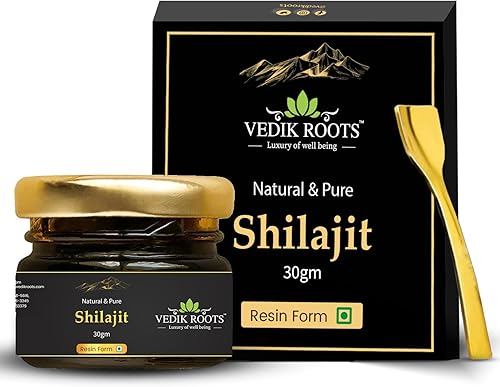 Resina Shilajit pura del Himalaya – Grado dorado de 800 mg | 85+ oligominerales y 75% ácido fúlvico | Apoya la energía, la resistencia y la salud