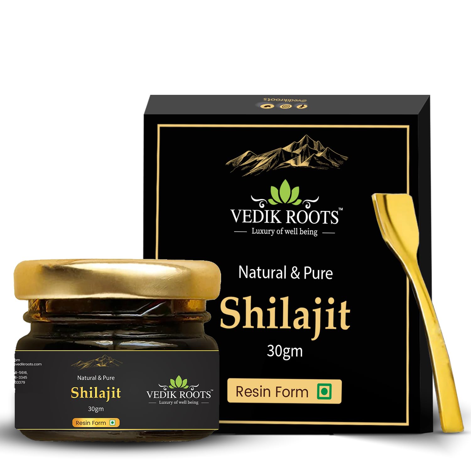 Amazon.com: VEDIKROOTS Pure Himalayan Shilajit Resin – Gold Amazon.com: VEDIKROOTS Pure Himalayan Shilajit Resin – Gold