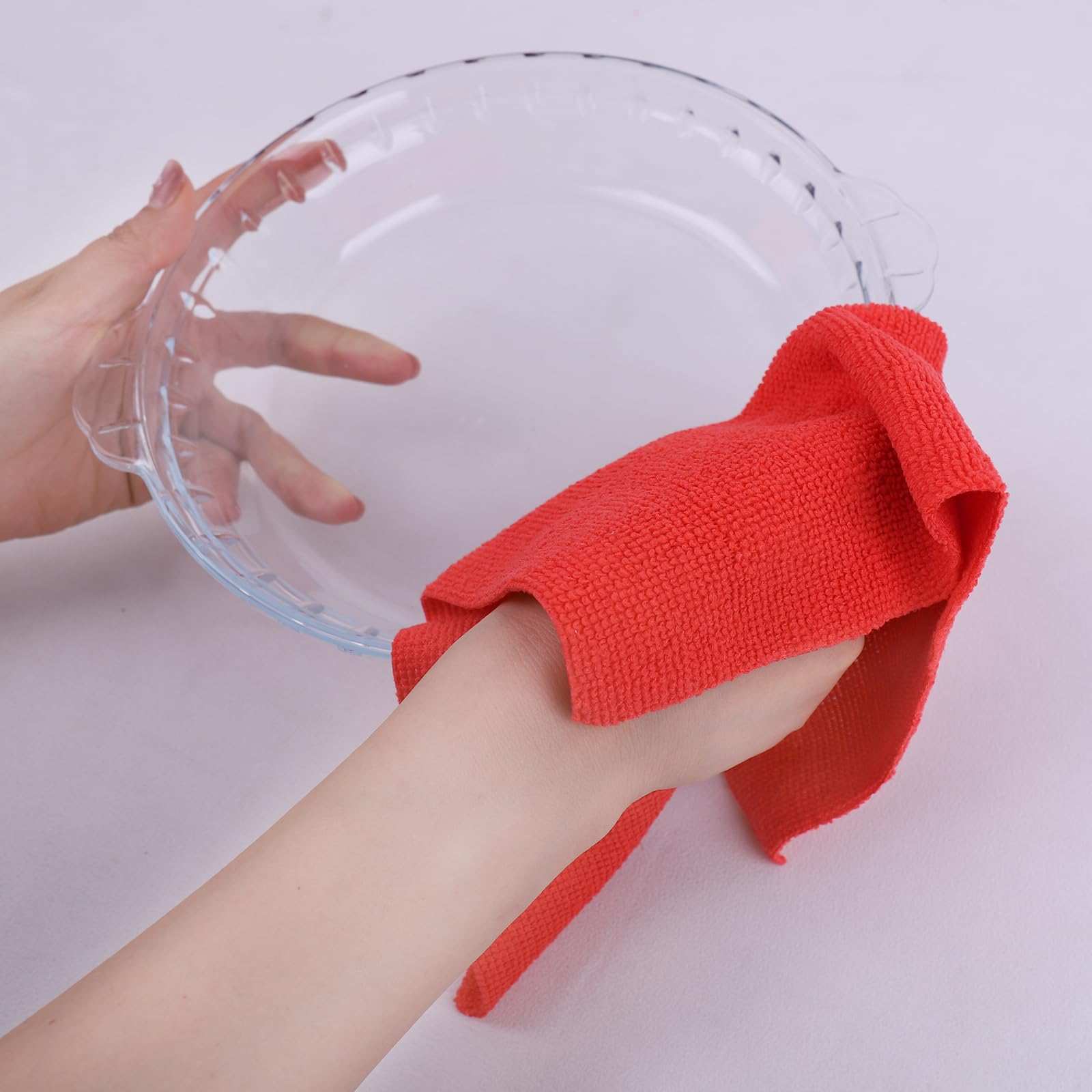Tricol Clean Panno per la pulizia professionale in microfibra senza pelucchi, senza bordi, 50 pezzi, salviette assorbenti in microfibra in scatola dispenser per pulizia della casa, pulizia auto (30,5