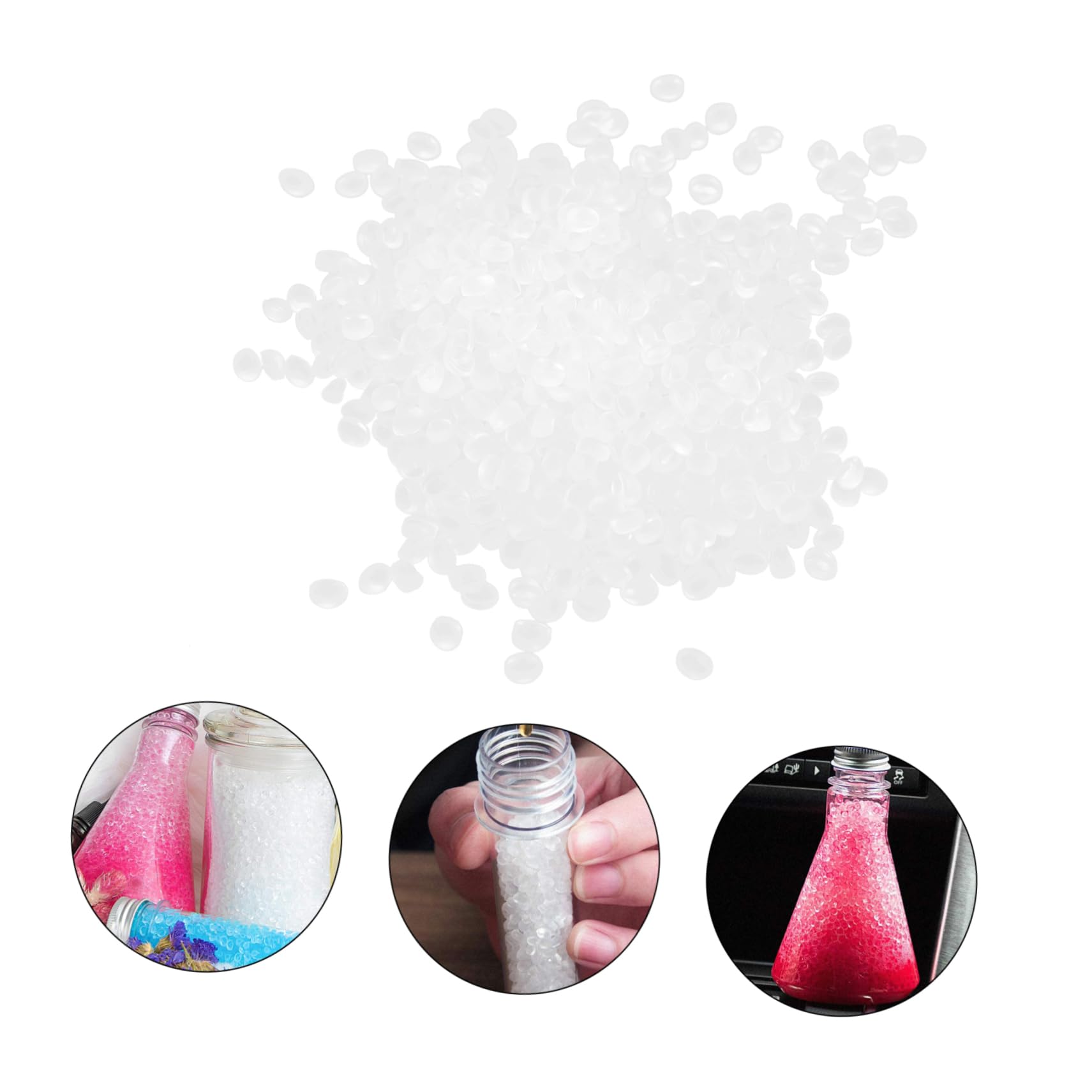 MAGICLULU Perline Eva Non Profumate per Rinfrescatore Aria Auto, Buona Flessibilità e Effetto Decorativo, 1 Sacchetto Bianco per Uso Fai da Te e Freschezza Naturale