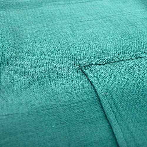 Arkwright Huck Absorbent Cleaning Towels - (Pack Of 12) Lint Free Auto Detailing Microfiber Cloth Perfect For Windows, Metal, Glass, And Ceramic, 16 X 26, Hunter Green #TOP2