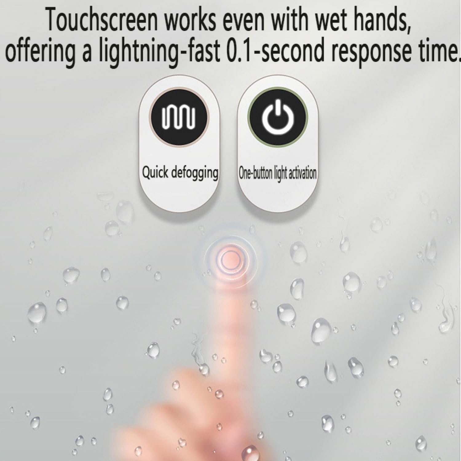 Specchio Contenitore Bagno Smart Mobile Specchio Bagno con LED Luce Armadietto da Bagno sospeso Armadietto a Specchio Antiappannamento modalità a 3 Colori Conservazione Mobile Bagno