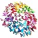 Foonii 3D Farfalle Adesivi Murale Arte Adesivo Murali per pareti vari colori decorazione casa stickers murali (108 Pezzi)