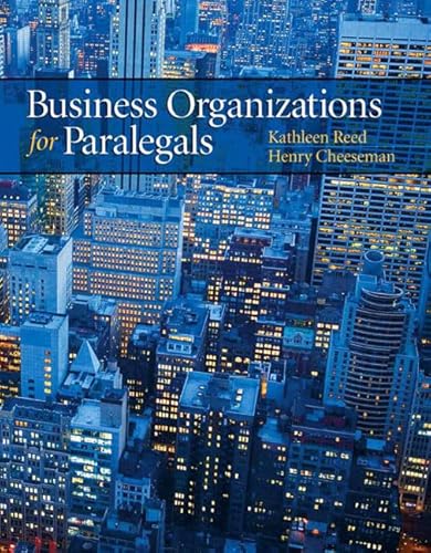Business Organizations for Paralegals