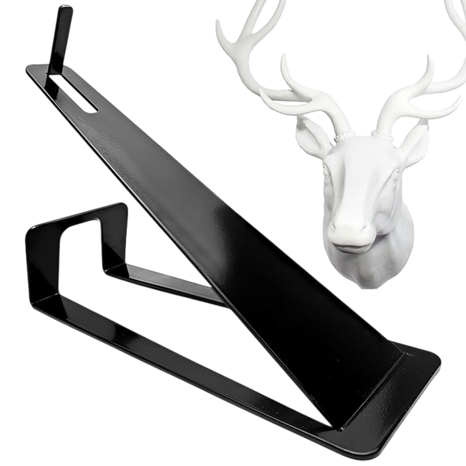 Europäischer Totenkopf-Aufhänger, 3D-Wandhaken, Hirsch-Trophäe, Knochen-Display, 29 x 10 x 21 cm, schnelle Einrichtung und stilvolle Funktionalität, verstellbarer Montageständer für