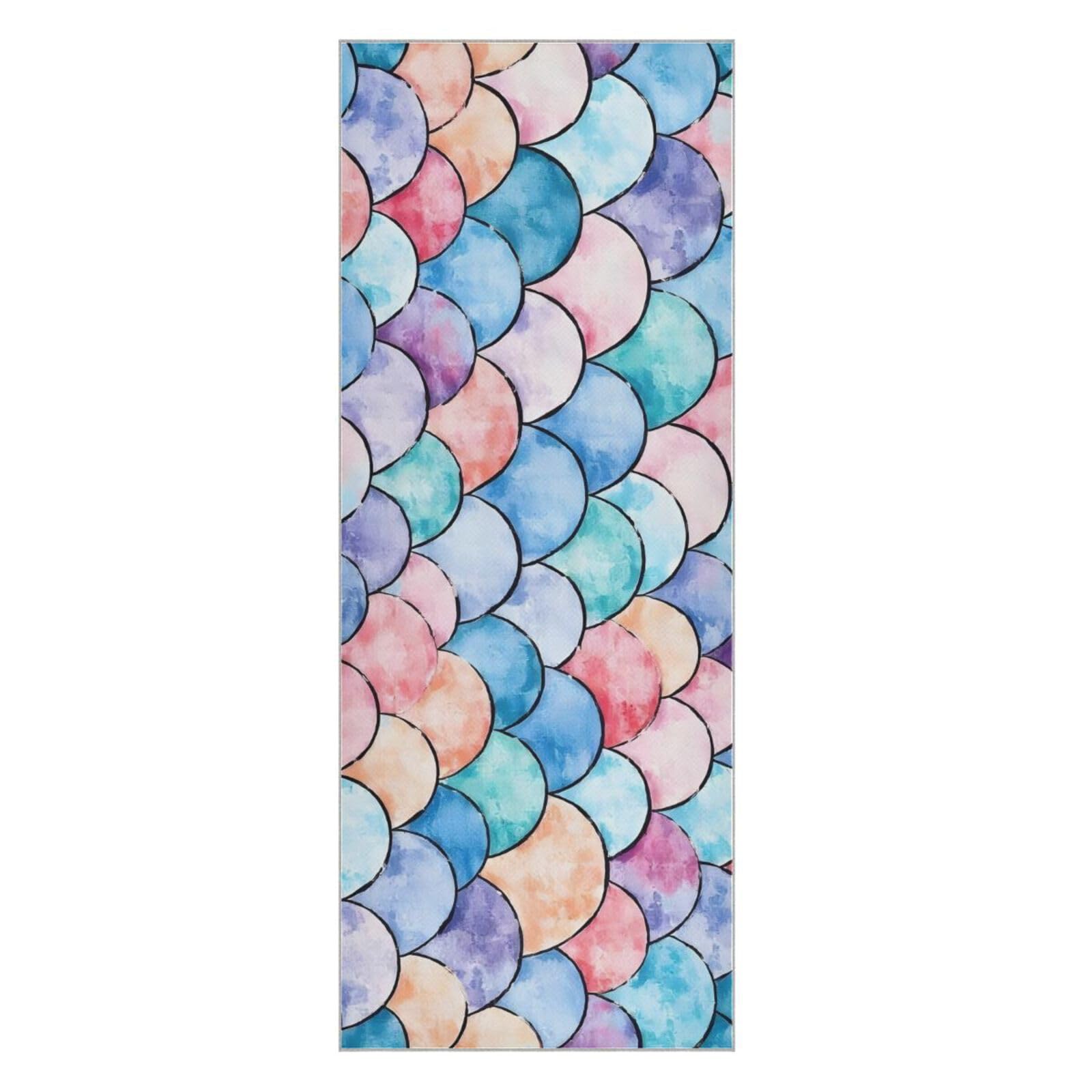 Hezely Non-Slip Hot Yoga Towel - Mat-Sized, Super-Absorbent Microfiber Sweat Towel for Gym, Bikram, Pilates and Yoga Mats,11