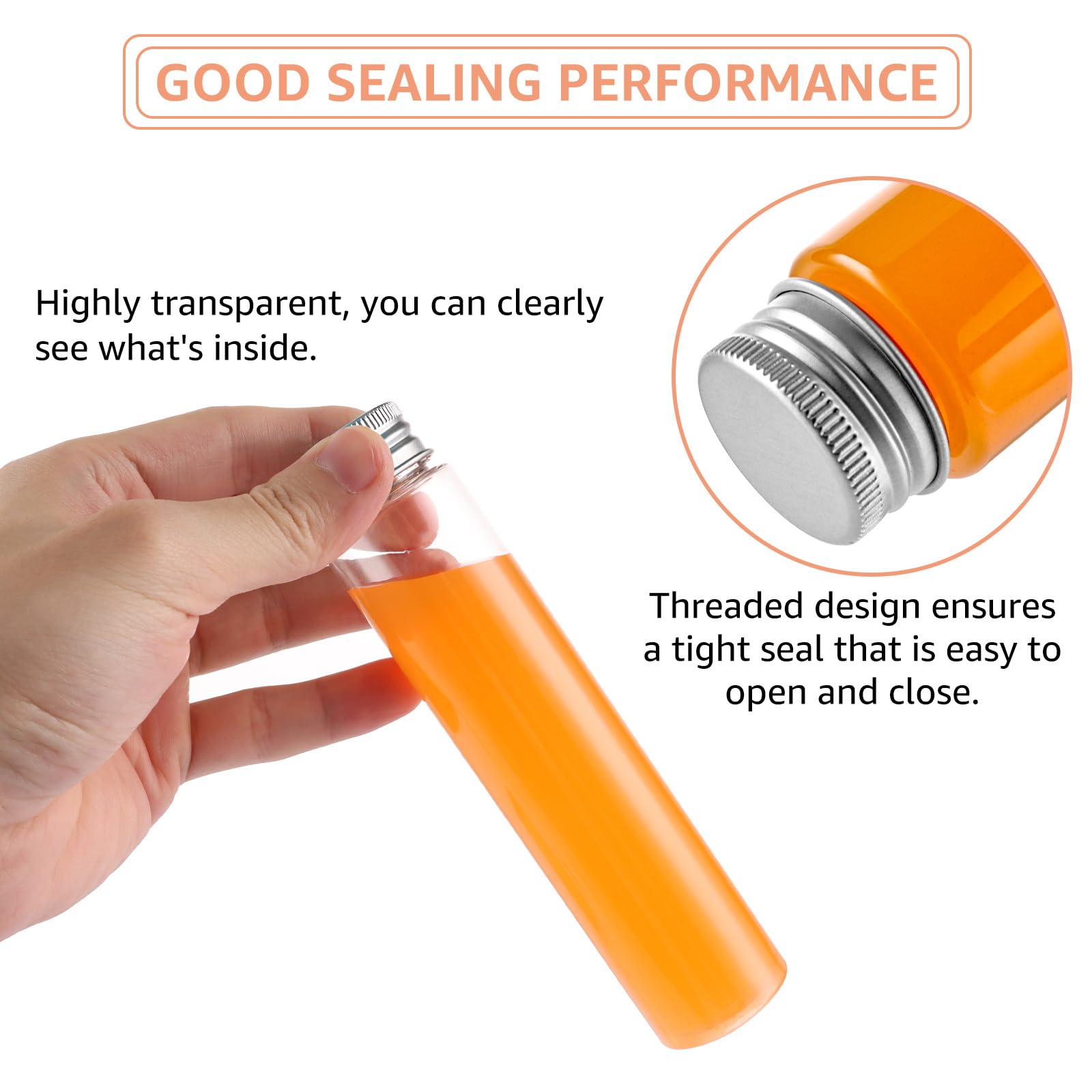 40 Provette Di Plastica Da 110ml | Con Tappo A Vite | Trasparenti Per Dolci E Decorazioni