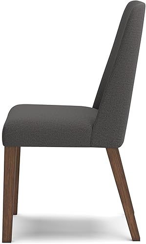 Miniatura 7 de Signature Design by Ashley Lyncott Silla auxiliar tapizada contemporánea para comedor con cojín de espuma, 2 unidades, gris oscuro y marrón
