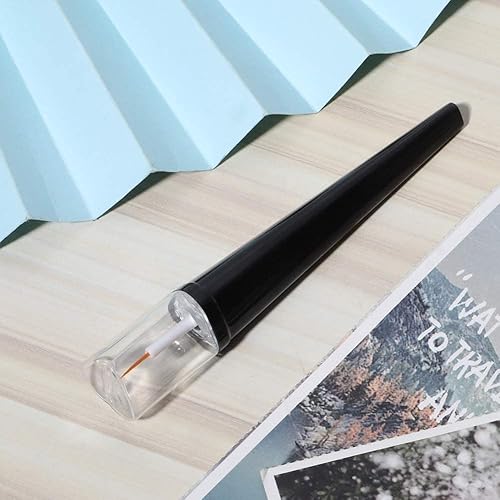 Miniatura 6 de Zerodis Tubo de pestañas vacío, 25 unidades, 0.2 fl oz, contenedor de plástico transparente recargable con tapón de goma, botella vacía de varita