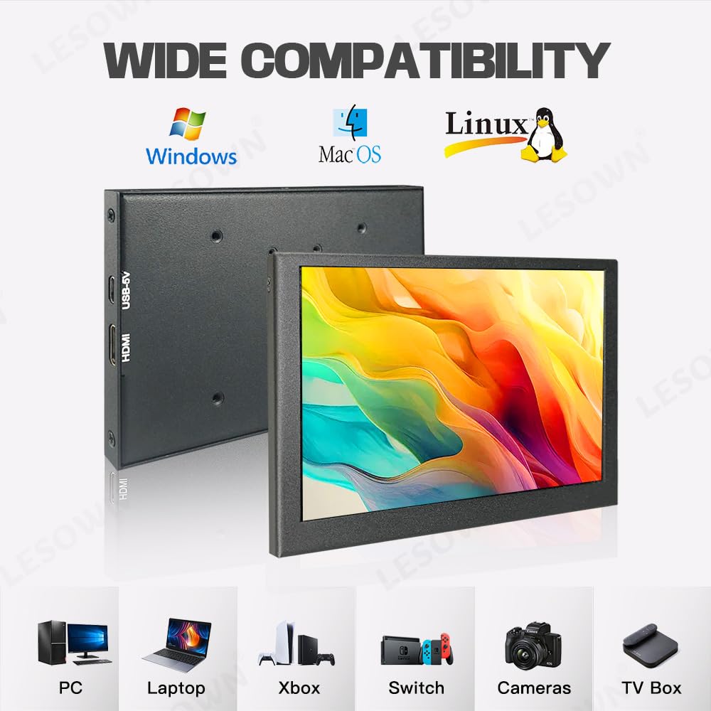 5ミニタッチスクリーンディスプレイ800x480HDUSB充電式フリッカーなし Amazon.co.jp: LESOWN 5インチ ミニタッチ セカンダリディスプレイ