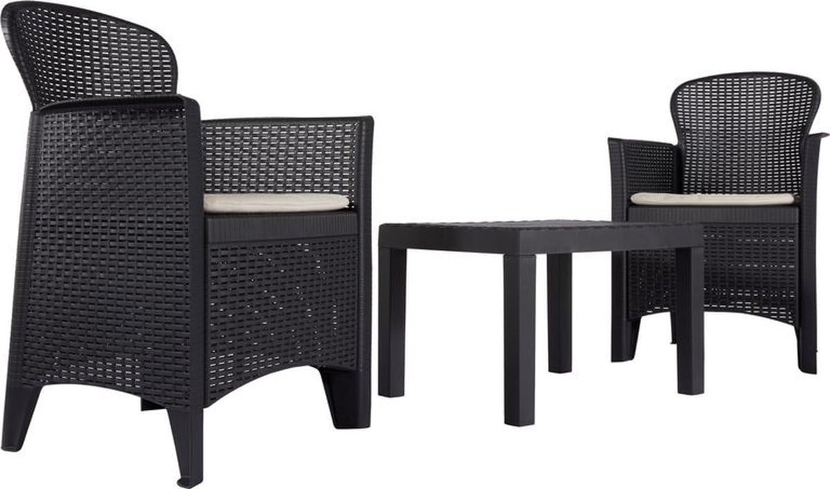 Set. 3 PZAS.Sillon Y Mesa Gris