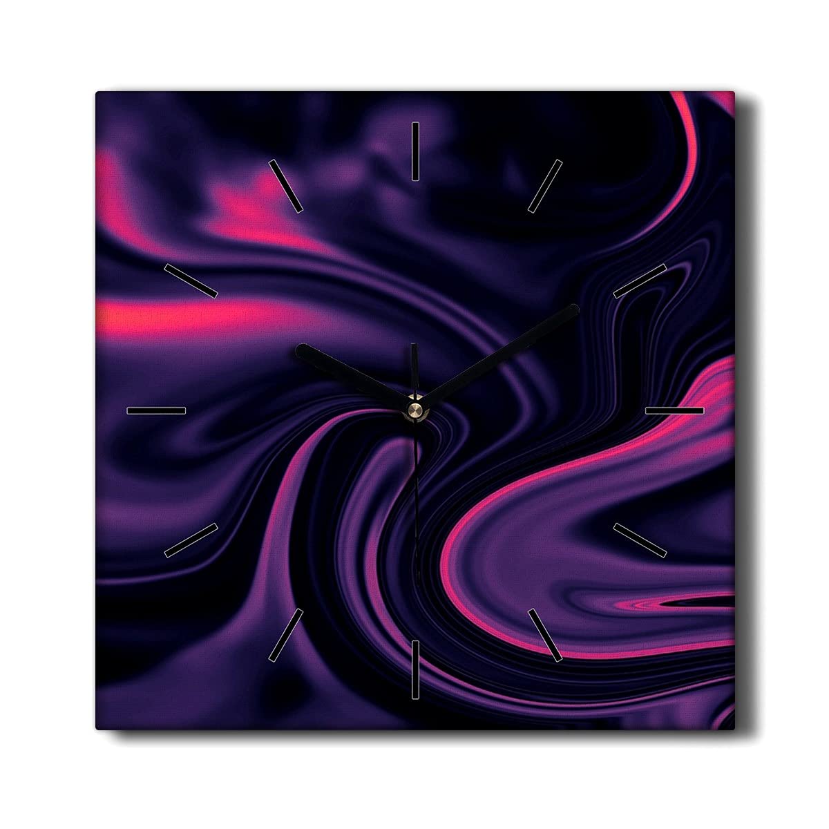 Horloge sur Toile 30x30cm Coloray pour Salon - Les Graphiques Sombres