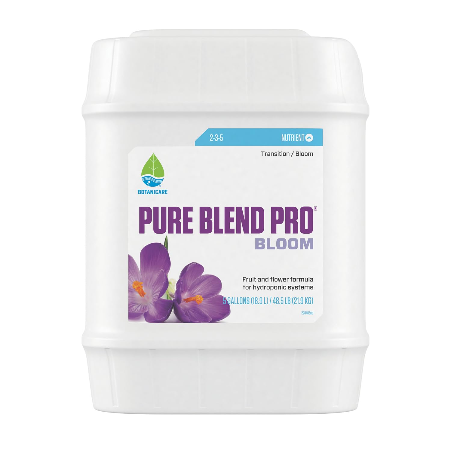 Pure Blend Pro Bloom, Nutrient for Fruit and Flowers, 2-3-5, 5 gal.