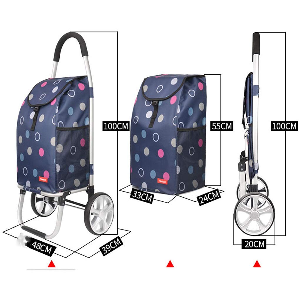 Handtrucker Einkaufswagen Einkaufswagen, Treppenkletternwagen, Faltende Tragbare Warenkorb, Gepäckwagen, Haushaltswagen, Faltbare Einkaufswagen Starke Und Verschleißfeste Wagen/a