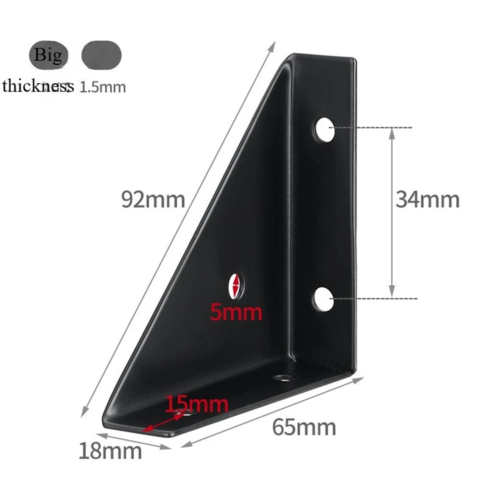 Staffe A L In Ferro for Impieghi Gravosi Da 10 Pezzi Supporto Angolare A 90 ° Bretelle Angolari Spesse for Rinforzo Mobili Design Senza Viti