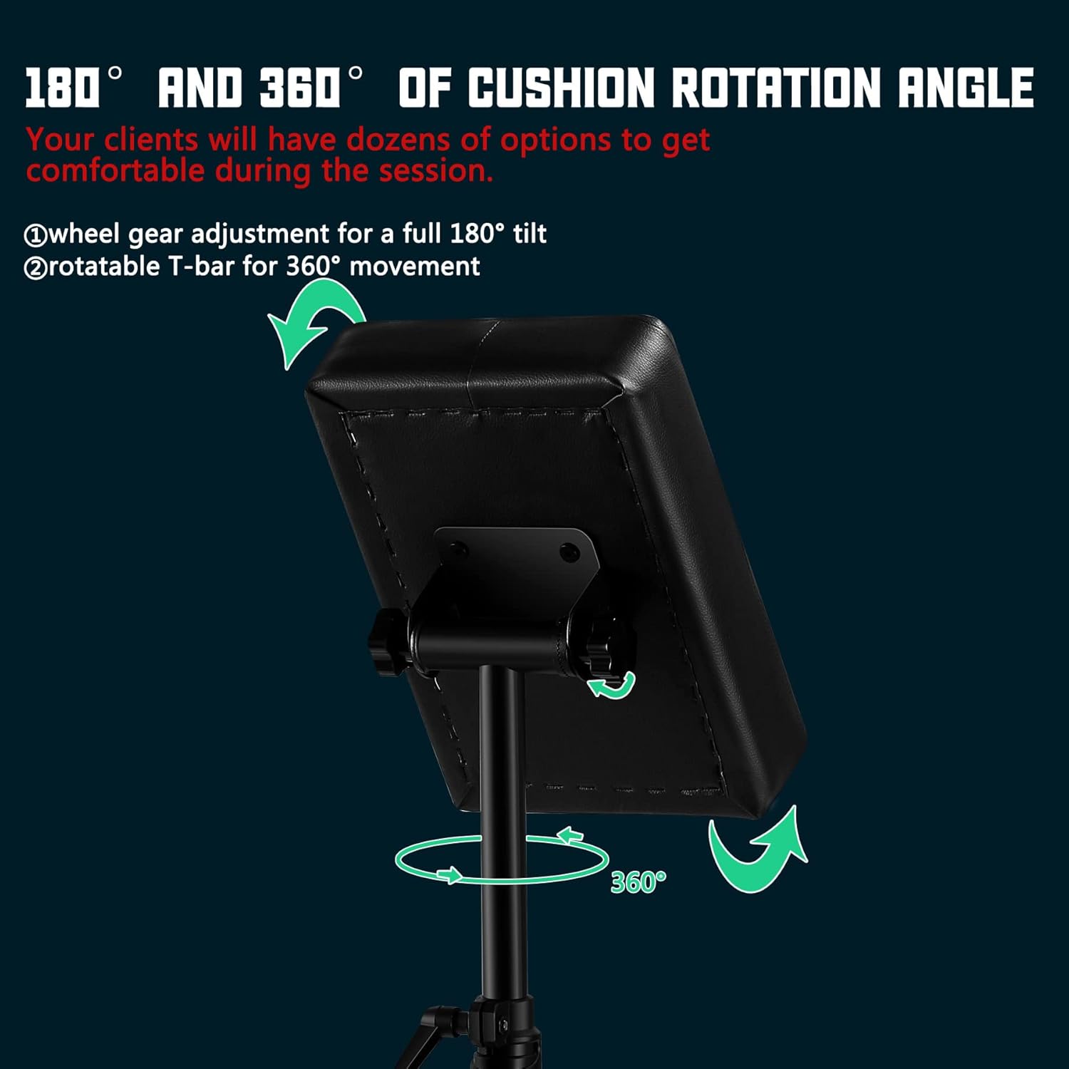 Tattoo Armrest Stand Foldable 360° Fully Adjustable Portable Tripod Tattoo Arm Holder Leg Rest Soft Sponge Pad