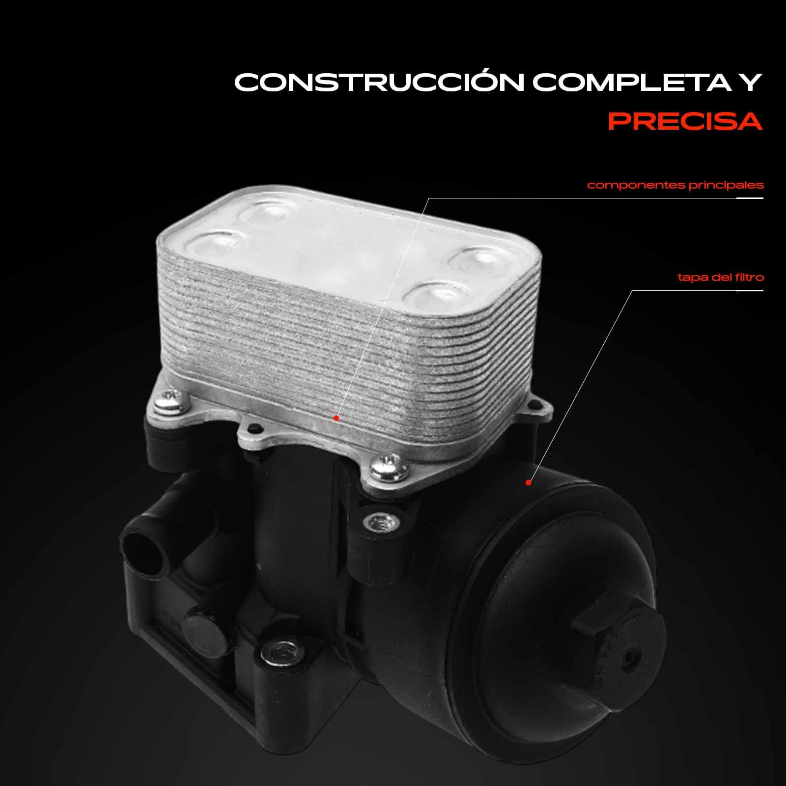 Frankberg Filtro de aceite del enfriador de aceite 03P115389 | Compatible con: Ibiza IV Sportcoupé 6J1 6P5, Polo 6C1 6R1, Habitación 5J7, Fabia II 542, Ibiza IV ST 6J8 6P8