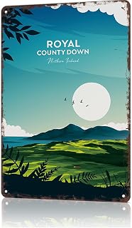 VIOTTE Funny Metal Sign Royal County Down golf Poster Wall Art Tin Signs For Home Man Cave Office Bedroom Wall Decor 8x12inch