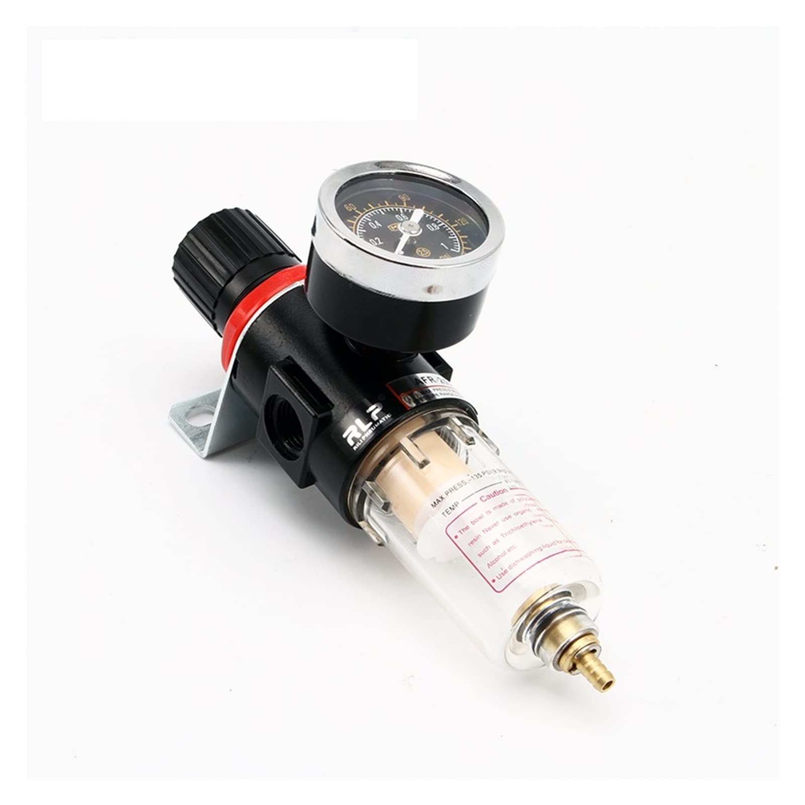 AFR2000 Airtac Typ 1/4 ZOLL Gewinde Druckregler Wasserabscheider Falle Filter Airbrush Kompressor Luftquelle Behandlungseinheit 1 Stücke(Brass Filter,With 4mm connector