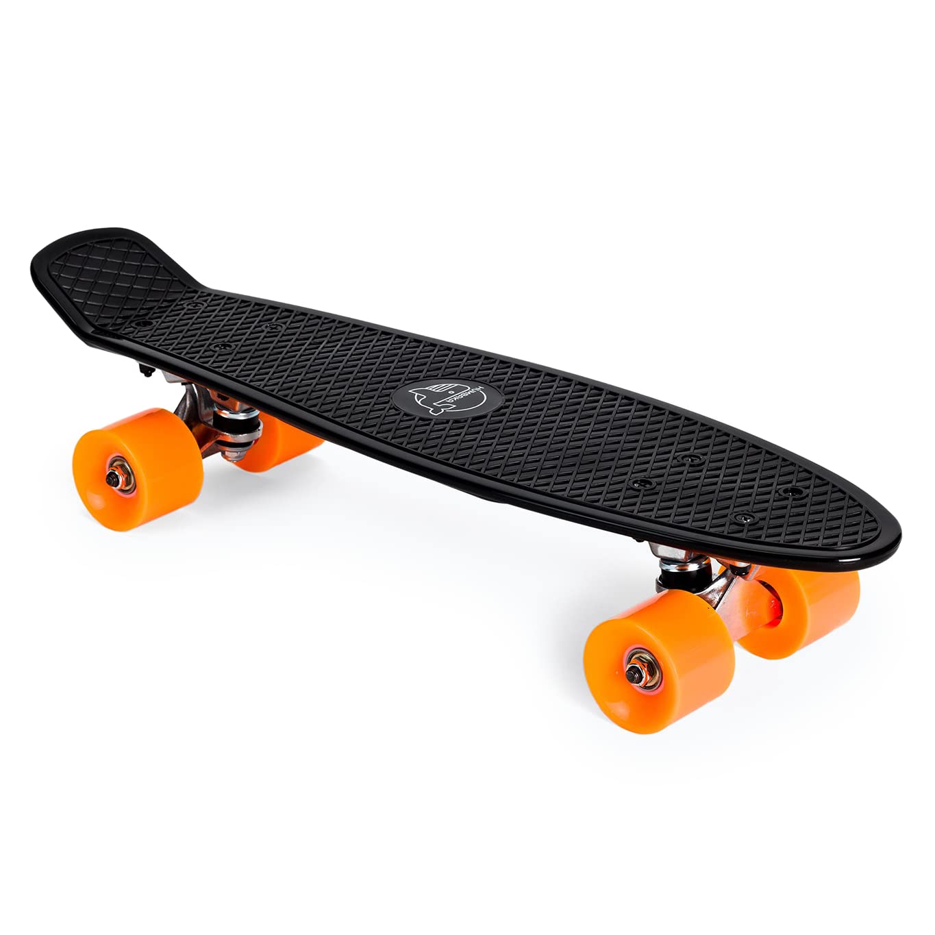 Fisk HT-891579 Skateboard pour enfant avec camion en aluminium et roulements ABEC-7 pour les loisirs Roues en polyuréthane teinté noir Skateboard classique