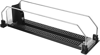 DOITOOL Drink Organizer for Fridge, Supermarket Shelf Pusher Beverage Shelf Glides Refrigerator Bottle Can Organizer, Self-Pushing Soda Can Organizer for Refrigerator, 31.5X9cm