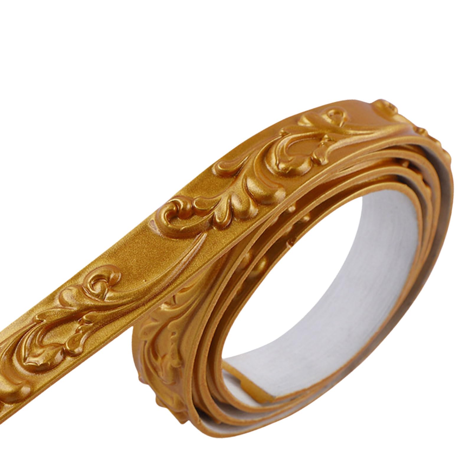 Easy to install, peel and stick molded trim, 16.4 feet flexible walls and cabinet edges, for home decor cabinet borders