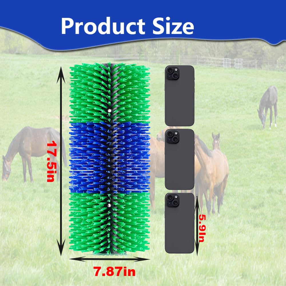 2 cepillos rascadores de ganado, rascadores de caballos, arbustos de masaje, aseo de animales, alivio de la picazón para un tacto suave, adecuado para vacas, ganado, caballo, cabra, cerdo (con