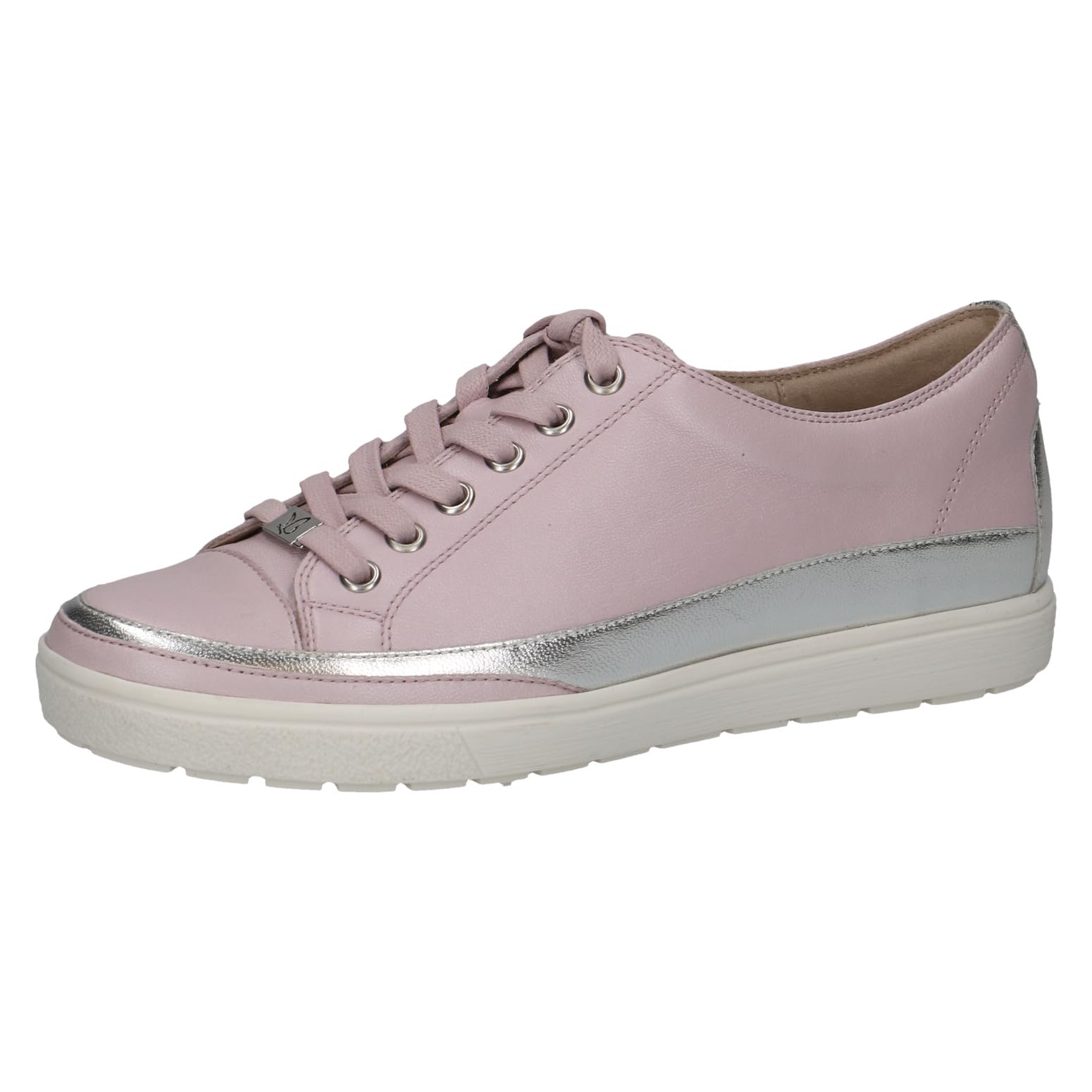 CAPRICE Women's Low-top Leather Sneakers with Laces, Pink (Lt.Purple Perl), 7.5 UK