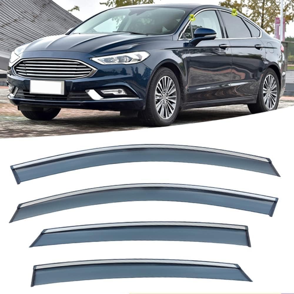 PANXUC Car Wind Deflectors for Ford Mondeo FUSIO 2013-2021, Side Window Wind Rain Deflector Window Visor Sun Rain Guard Smoke Guards