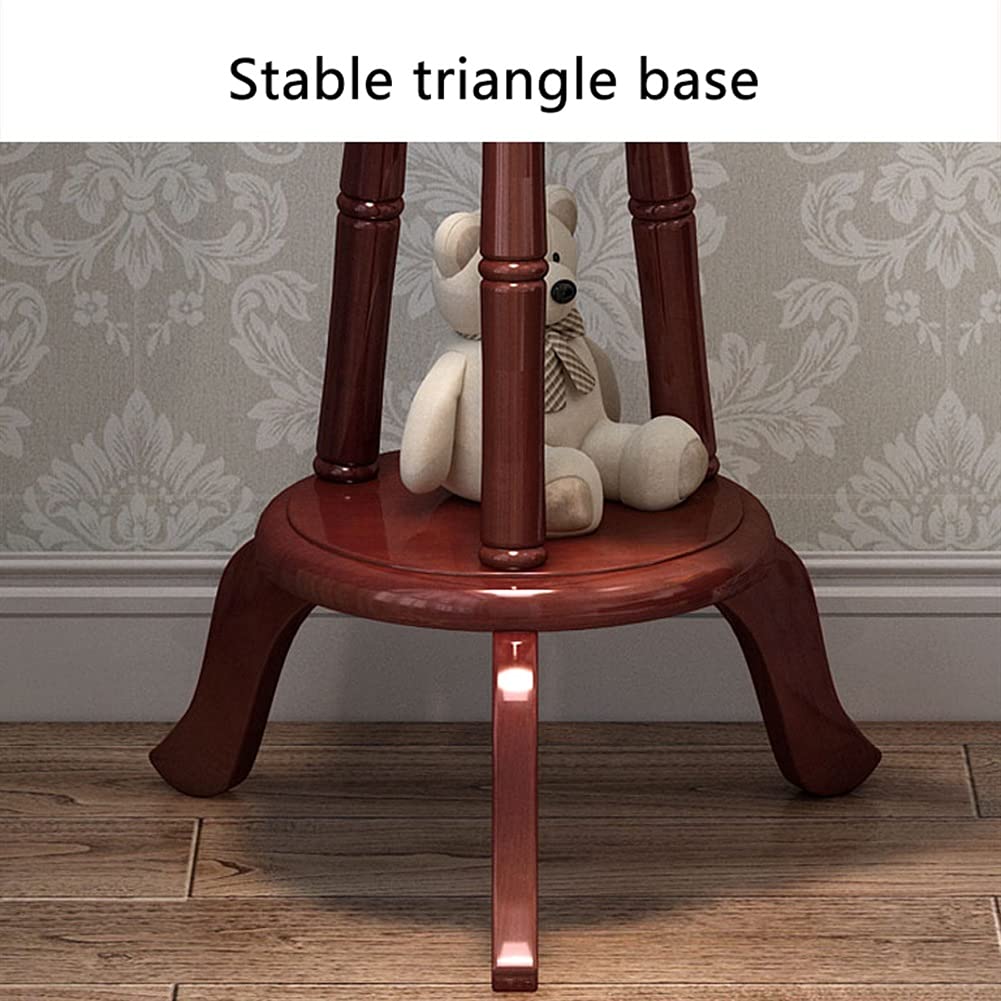 Support de Porte-vêtements réglable Couche d'arbre en Bois avec Couche rétro Moderne de 8 Mois et Porte-Chapeau pour