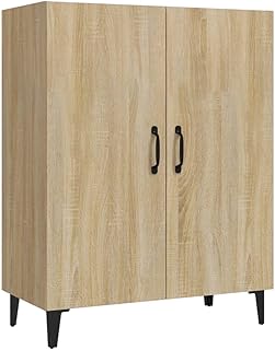 Annlera Armario alto moderno para salón, color blanco brillante, 70 x 34 x 90 cm