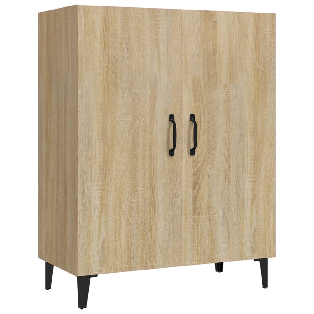 Credenza Rovere Sonoma 70x34x90 cm in Legno Multistrato La credenza è dotata di 2 ante ，Madia Soggiorno Moderna，Mobile Bar Per Casa Salotto