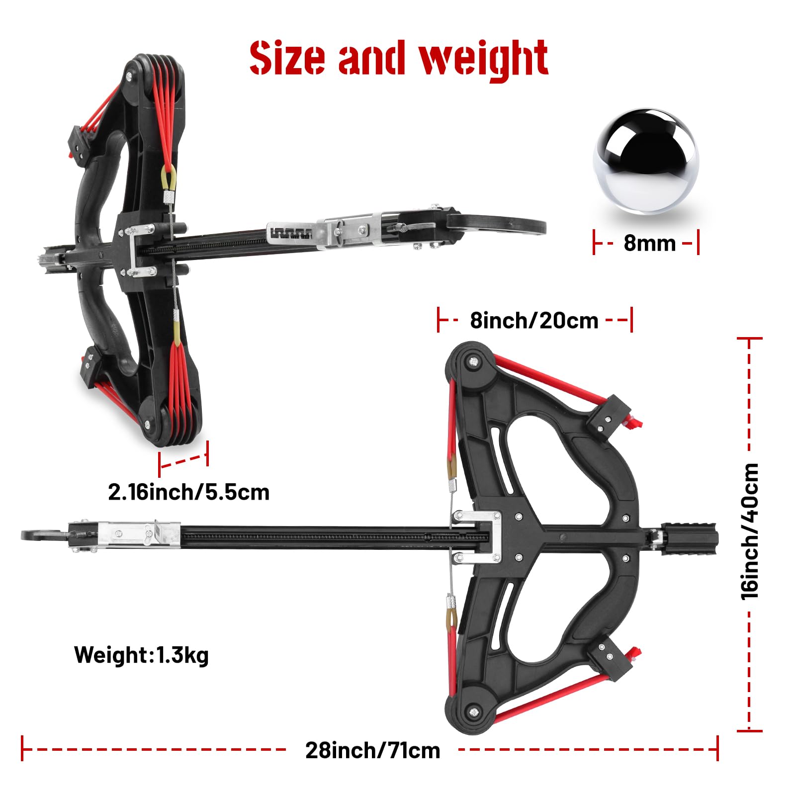 ZHUOCE Compound Slingshot for Adult Professional High Impact Slingshot with Sight Hunting Compound Bow with Continuous Shooting