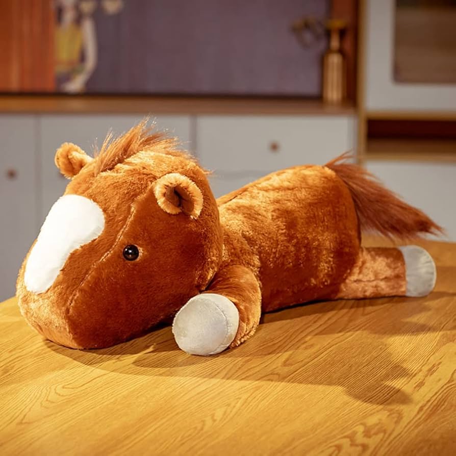 Amazon.co.jp: 可愛い リアル 馬 ぬいぐるみ 動物 おもちゃ おもしろい