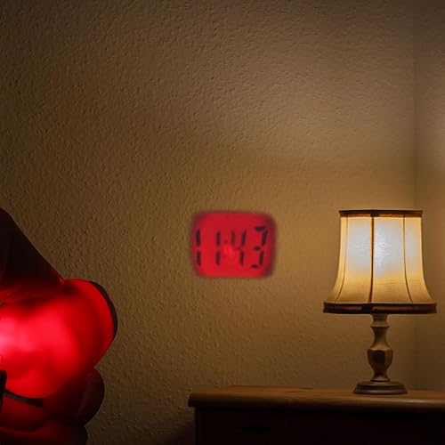 Miniatura 8 de PRETYZOOM Reloj electrónico de proyección con llavero de proyección con llavero de proyección Reloj digital portátil de pared Reloj despertador de