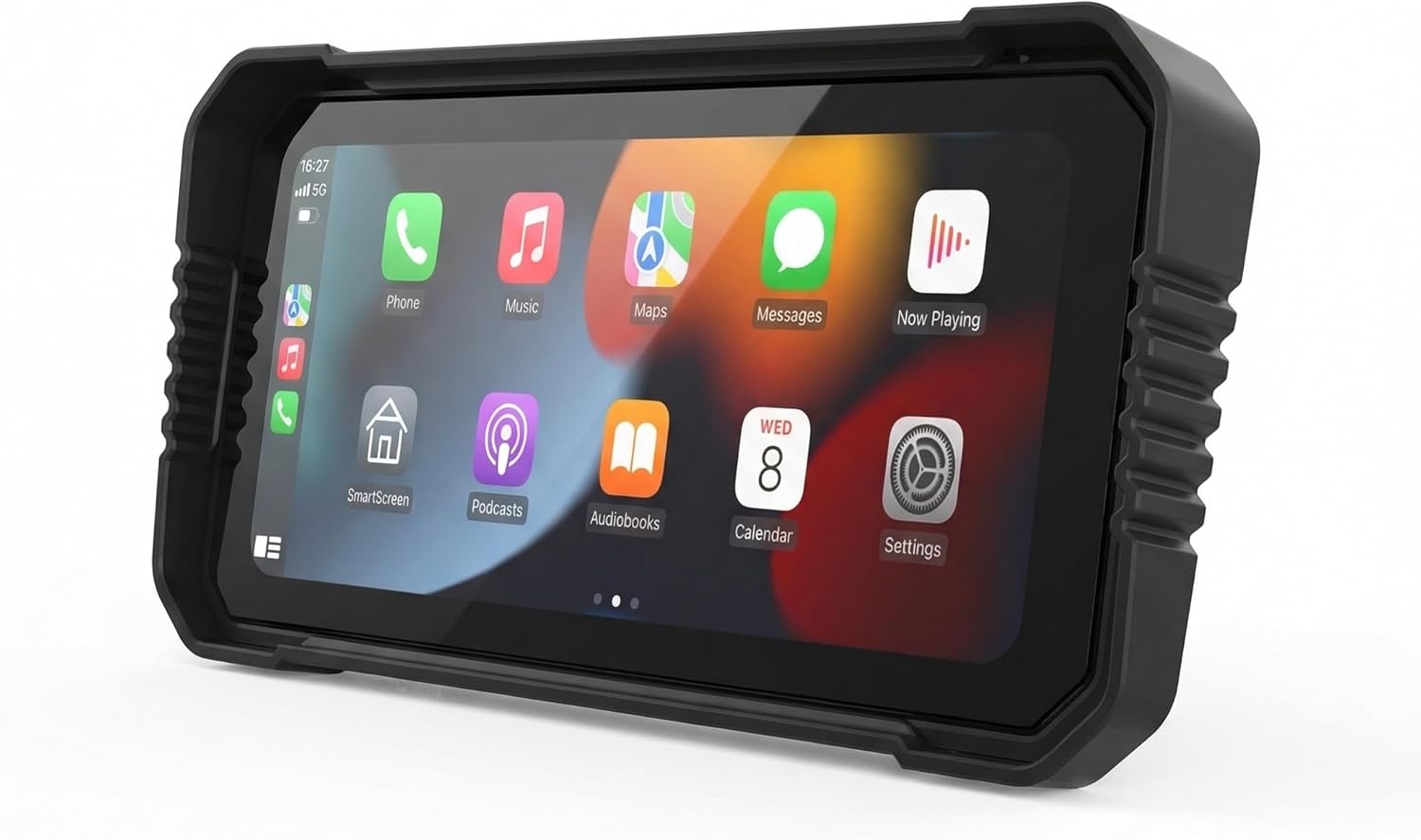 6.2 Inch Motorcycle CarPlay & Android Auto Screen, Wireless Apple CarPlay, IP67 Waterproof GPS Navigation, Bluetooth FM Split Touch Display with Mount for Honda Yamaha Kawasaki Street Cruiser