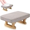 Foot Stool,Pouffe Footstool with Removable Padded Seat,Ottoman Stool for Rest Foot,Morden Under Desk Foot Rest for Living Room,Bedroom,Entryway,Office Light Gray