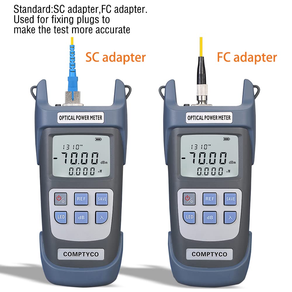 Fibra Ottica Power Meter -70dBm~+10dBm SC/FC FTTH Tester 850~1625nm
