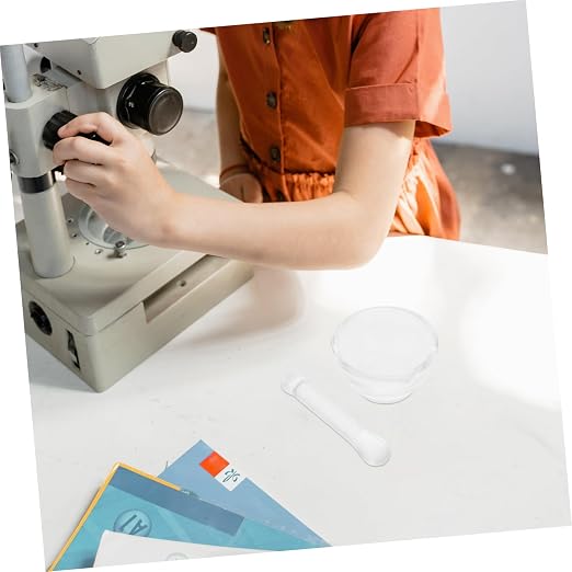 Set mortero y mano de vidrio para laboratorio y cocina 60ml miniatura 5