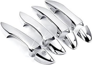 7004 Triple Chrome Plated ABS Door Handle Cover for 2014-2018 Toyota Corolla Sedan