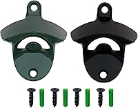 Vista 6 de Abridor de botellas de cerveza inoxidable montado en la pared, abrebotellas de montaje en poste al aire libre, plateado cepillado